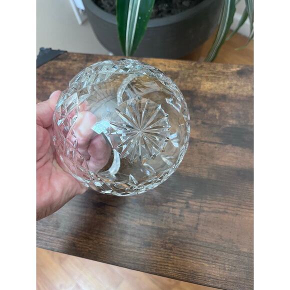 Waterford Clear Etched Crystal Basket With Handle No Box Center Piece - Picture 4 of 12
